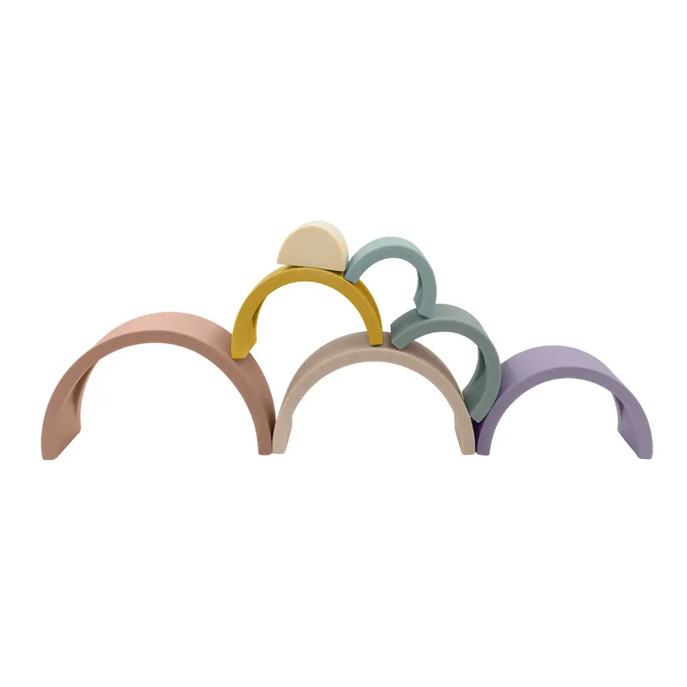 Silicone Rainbow Stacking Puzzle