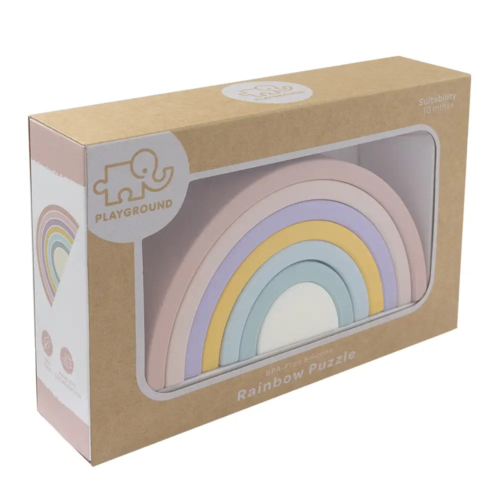 Silicone Rainbow Stacking Puzzle